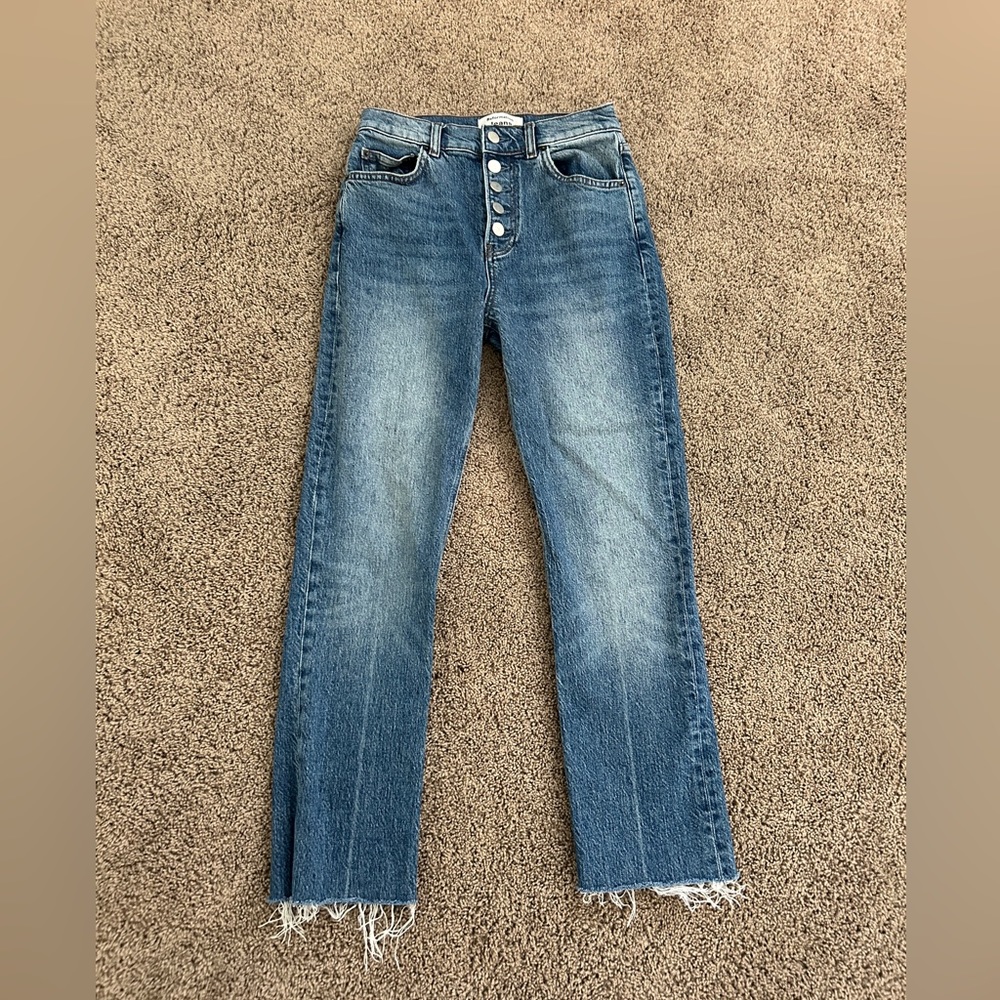 Reformation straight leg cropped jeans